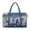 Blue Butterfly Pattern, variant on Uourmeti Blue Butterfly Pattern Quilted Duffle Bag, Large Capacity Adjustable Strap Weekender Bag Polyester Fabric Quilted Duffle Bags for Vacation Getaways