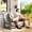 Distressed Gray, variant on Outsunny 2-Person Outdoor Glider Bench Patio Double Swing Rocking Chair Loveseat w/ Slatted HDPE Frame for Backyard Garden Porch, Distressed White