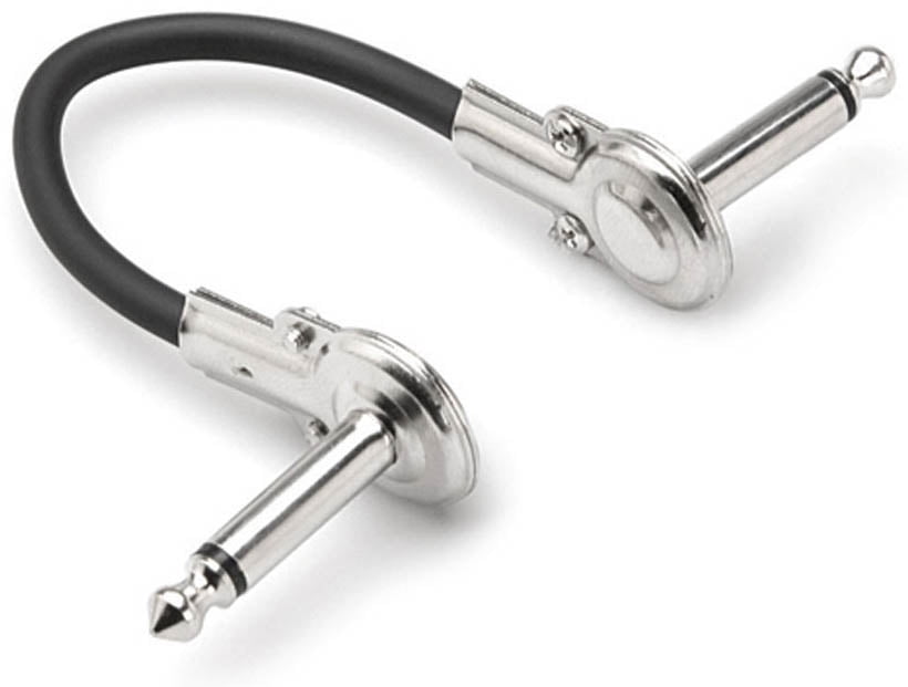 hosa irg103 low profile guitar pedal pancake patch jumper cable 1/4" 3 ft