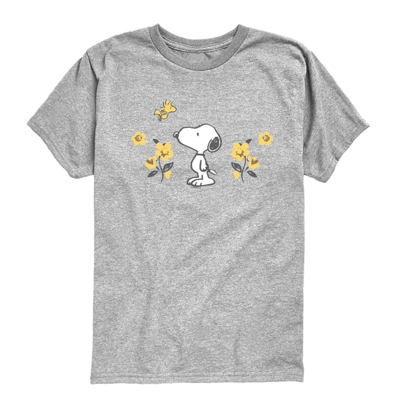 Peanuts - Snoopy Floral - Youth Boys Short Sleeve Graphic T-Shirt