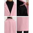 thumbnail image 6 of INSPIRE CHIC Men's Coat Notched Lapel Single Breasted Mid-Weight Long Sleeve Coat L Pink, 6 of 7