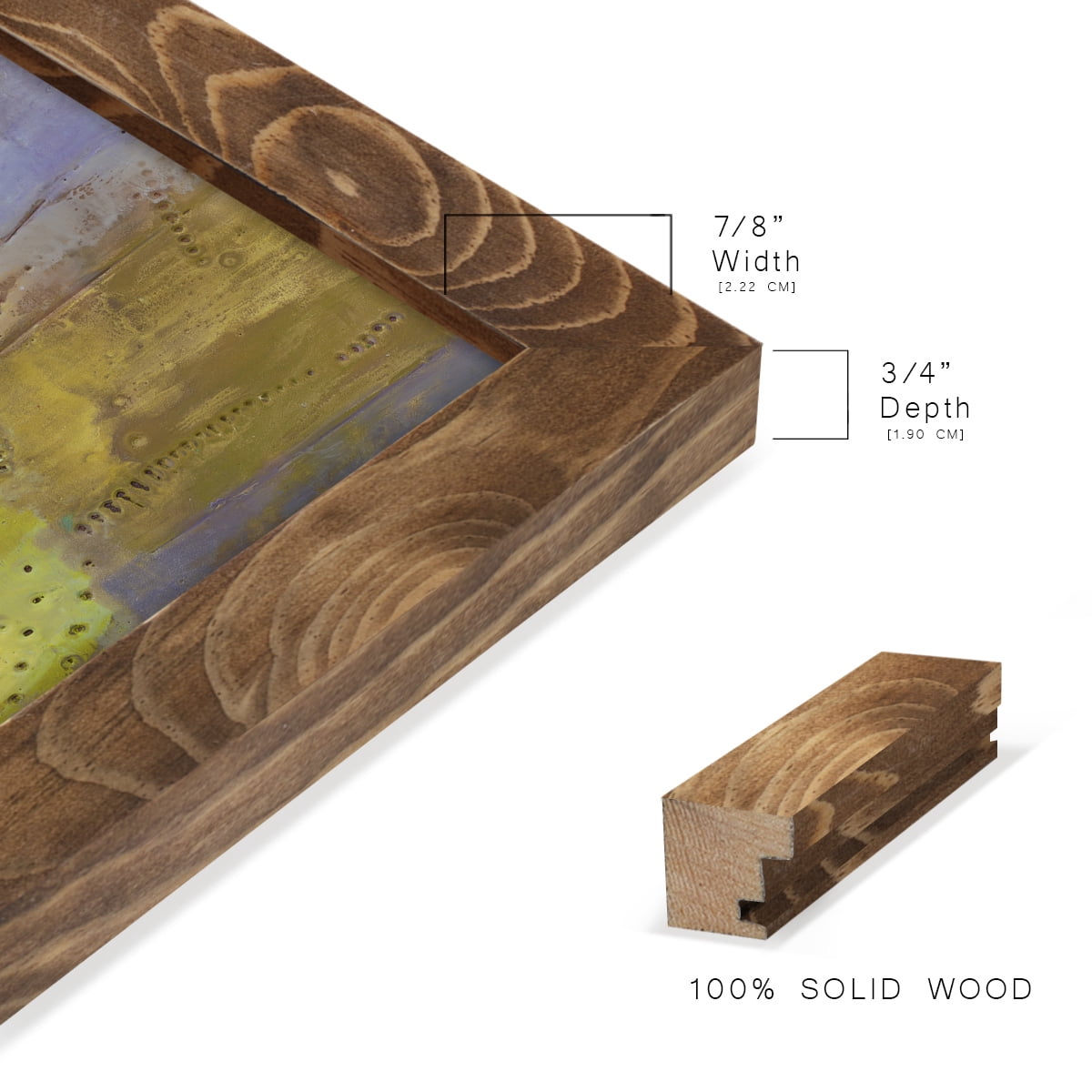 Blumen I -Framed Print w/glass-Walnut