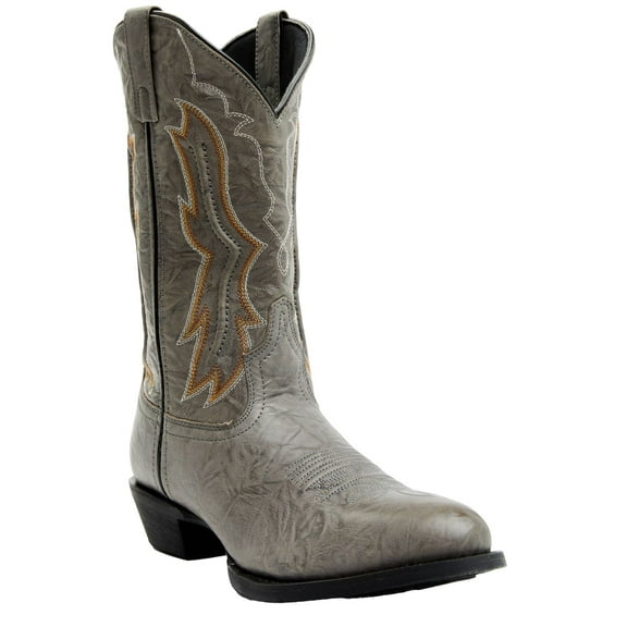 Laredo Men's Fancy Stitch Western Boot Round Toe Grey 9.5 D(M) US