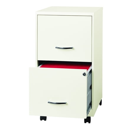 Space Solutions 2 Drawer Mobile Steel File Cabinet Walmart Com