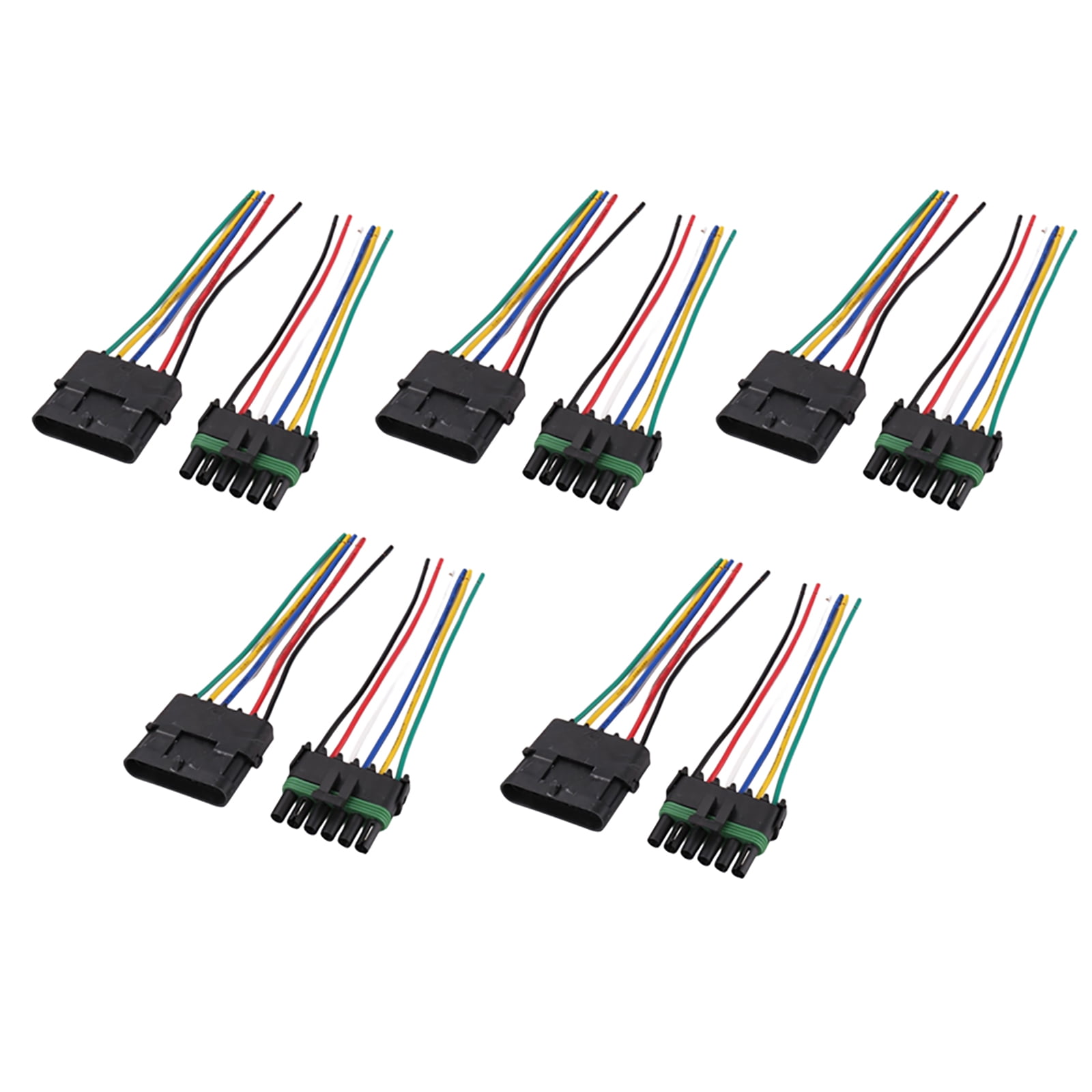 Universal Waterproof Wire Connectors 6 Pair, 16-14AWG, Durable, Tin Plated Terminals