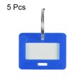 thumbnail image 2 of Uxcell 28x22mm Plastic Key Tags with Split Keyring Blue 5 Count, 2 of 4