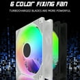 thumbnail image 2 of Naierhg Cooling Fan Low Noise Heat Dissipation High-Air Volume High-speed Rapid Cooling LED Light PC Computer Case Cooling Fan White, 2 of 7