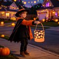 thumbnail image 4 of Sruoe Halloween Candy Storage Basket Children's Handheld Pumpkin Basket Halloween Decoration Props, 4 of 6