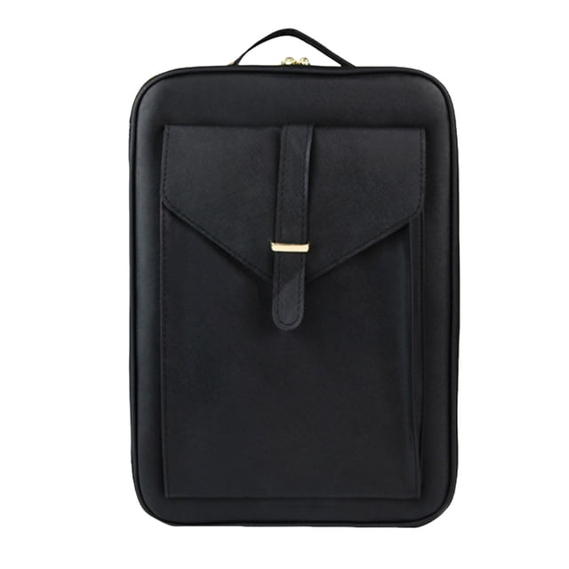 Estuche para tijeras de peluquería, accesorios de viaje, organizador de equipaje, elegante, grande negro