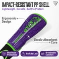 thumbnail image 2 of Vizari Malaga Shin Guards with Ankle Protection for Kids, Youth, and Adults | Lightweight Soccer Pads for Boys and Girls Ages 3+ - PURPLE/GREEN, XS, 2 of 7