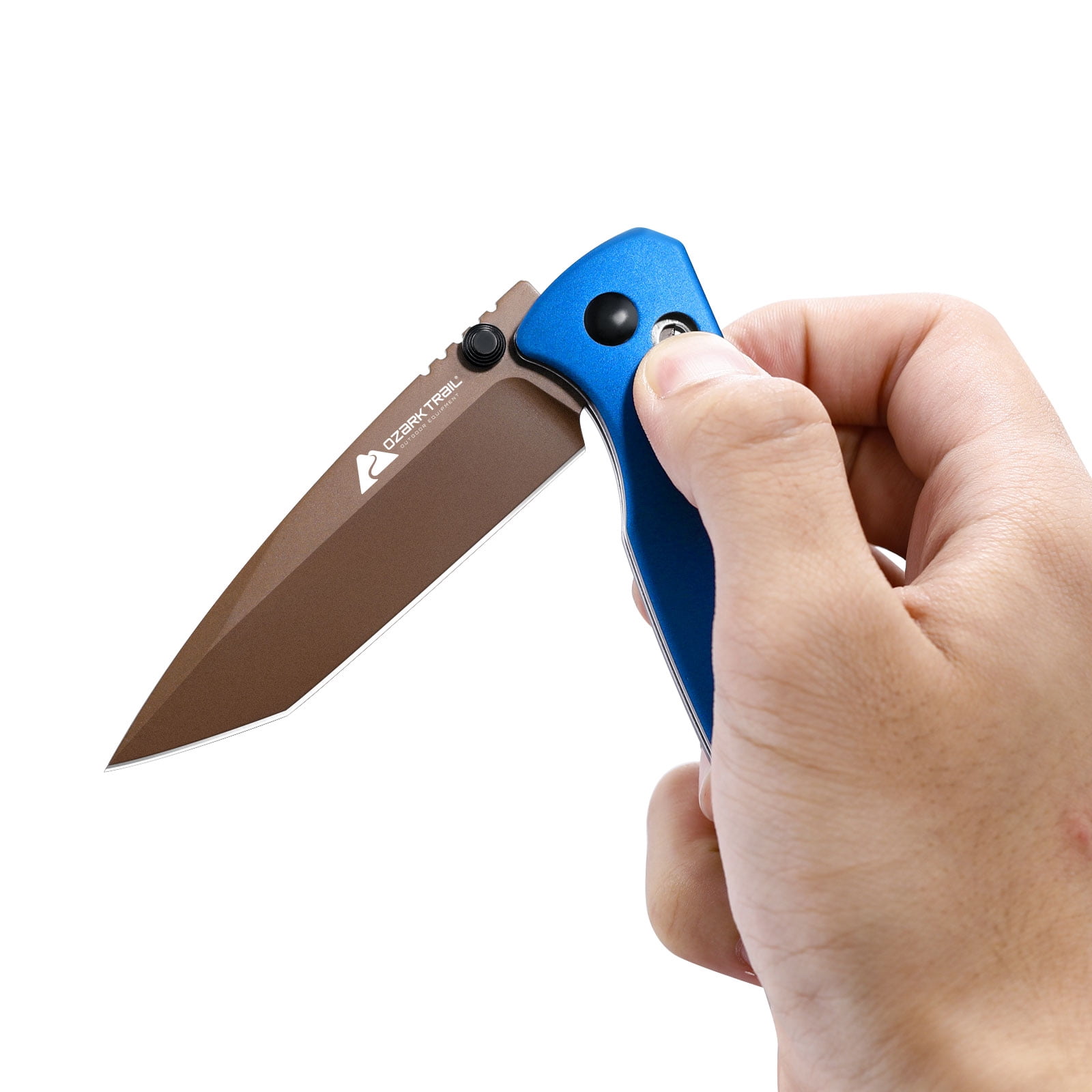 Ozark Trail 7.5 inch Folding Knife with 3.25"14C28N Blade and Aluminum Handle for EDC