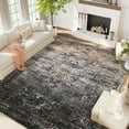 thumbnail image 3 of 9x12 Washable Area Rug - Ombre Vintage Distressed Carpet, Ultra-Thin Foldable Non-Slip Large Rug for Living Room, Bedroom, 3 of 8