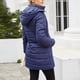 thumbnail image 3 of Gibobby Chaquetas de plumón para mujer, Chamarra de invierno plegable brillante para mujer, ultraligera, de plumón largo, chamarra con cierre completa(Azul,XG), 3 of 5