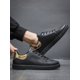 thumbnail image 1 of White Colorblock Skate Shoes For Men, Lace-Up Front Minimalist Sneakers Manfinity Basics, 1 of 3