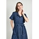 thumbnail image 4 of Vestido largo de mezclilla Roman Fashion /Juvenil, 2723 (Azul dark) azul oscuro CH, 4 of 5