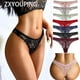thumbnail image 2 of ZXYOUPING 1/3 Piezas Tangas De Encaje Huecos Sin Costuras Transpirables De Baja Altura M-XL Talla Grande Algodón Bragas Transparentespangjing, 2 of 4