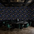 thumbnail image 2 of Magic Peel and Stick Wallpaper Whimsical Fantasy Moons Mushrooms Gold Botanical Wall Mural 23.6in x 9.8ft Self Adhesive Removable Wall Paper Renter Friendly Wallpaper for Kids Bedroom Living Room, 2 of 8