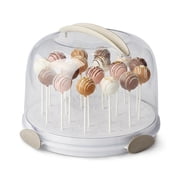 Better Homes & Gardens Round Cake Carrier with Clear Plastic Cover, 13 Diameter, Dishwasher Safe, Best Used for Leftover Storage and Party Transportation