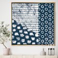 thumbnail image 3 of Indigo striples and Tile - Modern & Transitional Framed Canvas, 3 of 3