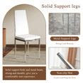 thumbnail image 6 of Dining Chairs Set of 4, Modern Upholstered PU Leather Kitchen Chairs with High Backrests and Silver Metal Legs, Armless Accent Side Chairs for Home, White, 6 of 7