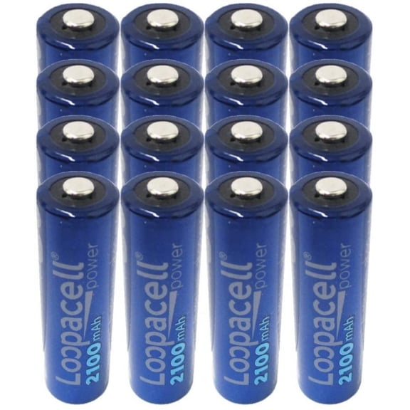 AA 2100mAh Rechargeable Precharged Ni-MH 1.2V Loopacell Batteries X 16