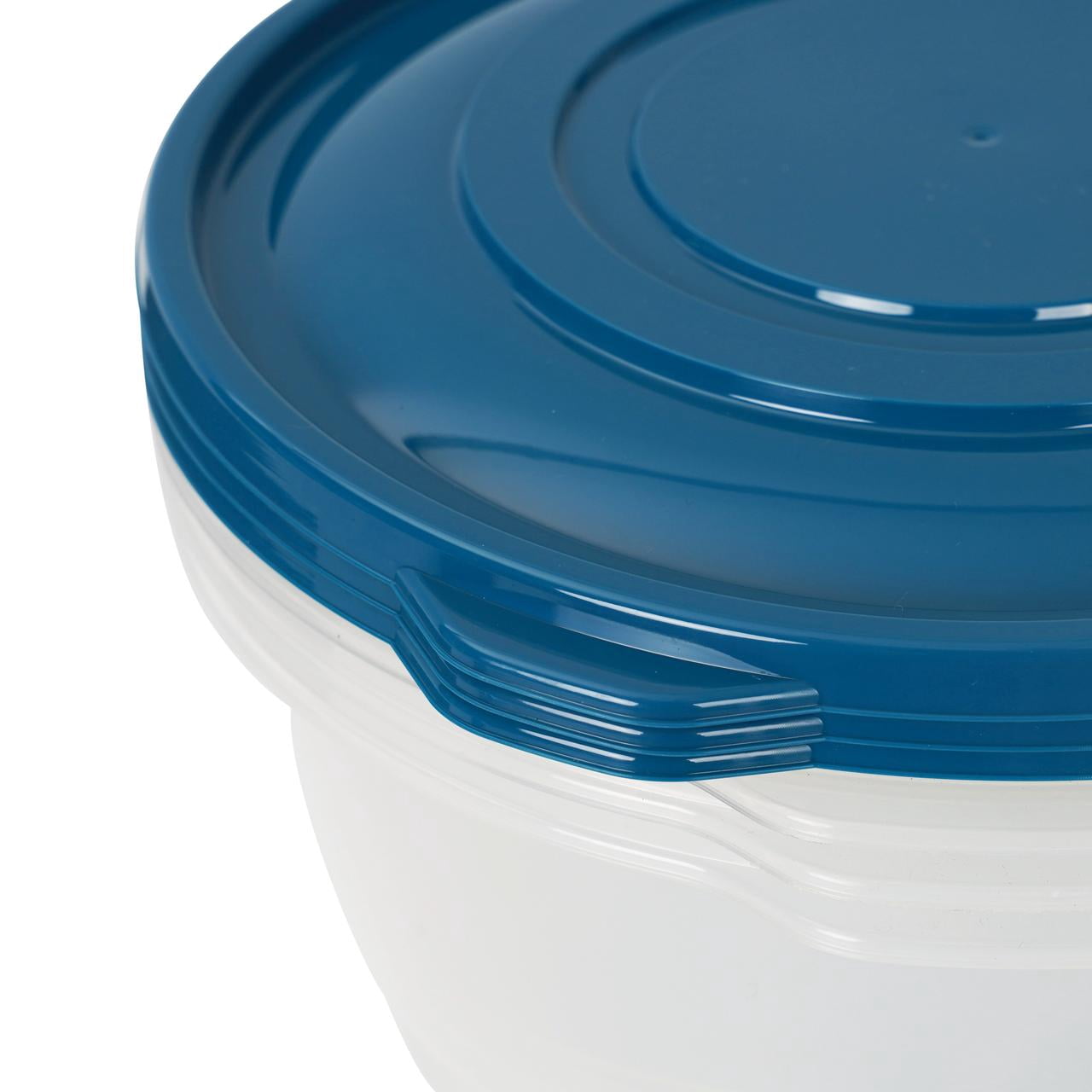 (6 pack) Mainstays Semi Durable Round 15.7 Cup Food Storage Container, Plastic, 3 Pack, Ideal Use for Meal Prep, Batch Cooking, or Bulk Storage