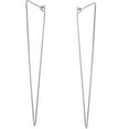 thumbnail image 5 of Humble Chic Spike Threader Hoop Earrings - Geometric Arrow Thin Wire Drop Dangles, 925 Silver Plated, 5 of 8