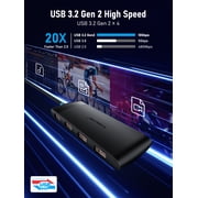 Lemorele 5 in 1 USB C Hub, 4 x USB Type-A 3.2 Gen 2 10Gbps,USB C Adapter Plug and Play for Mac, Dell,Window,20CM Cable