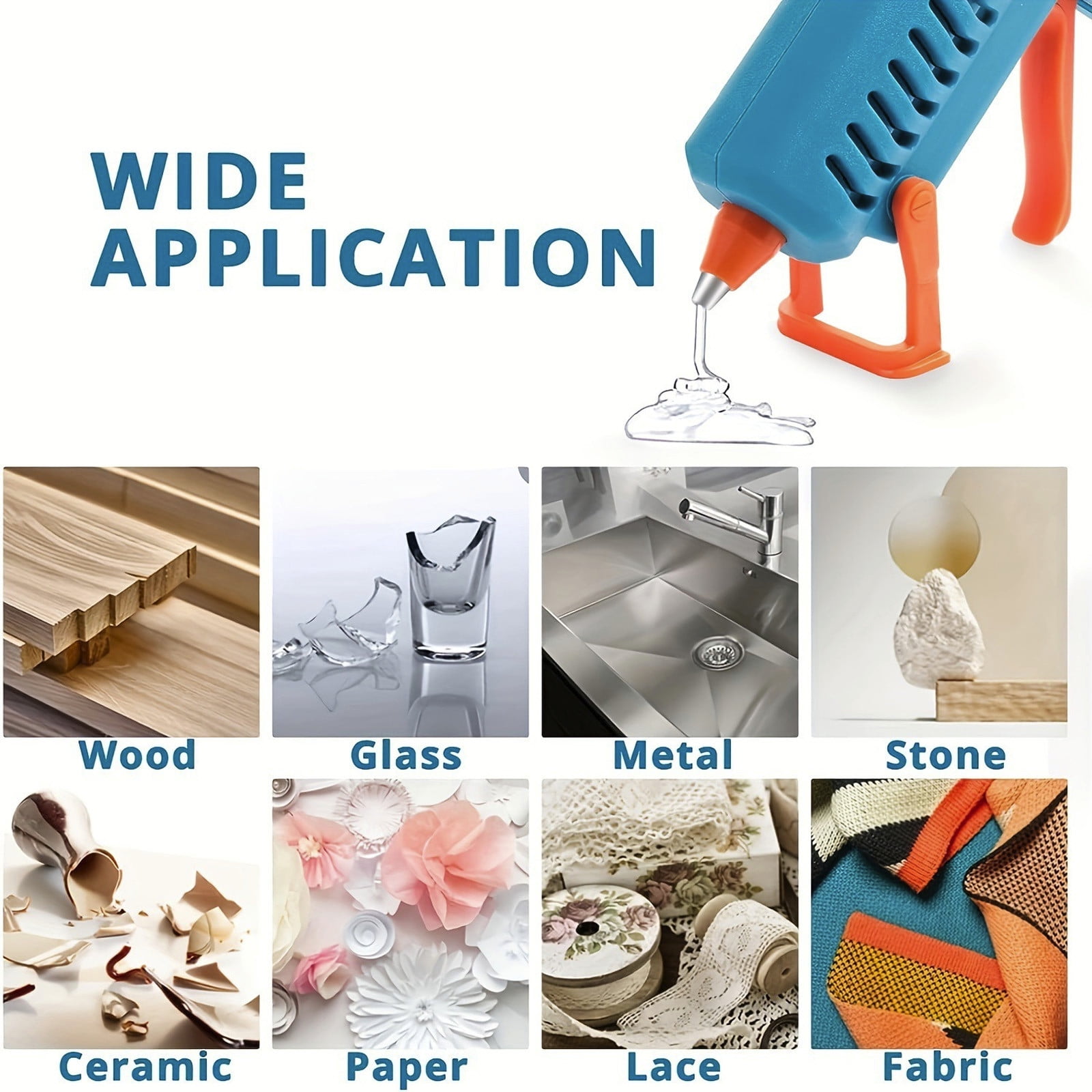 cpengpj 50Pcs Mini Hot Glue Sticks, Clear Glue Gun Sticks for Metal, Wood, Glass DIY Art Craft and School Projects Craft