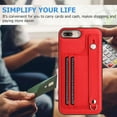 thumbnail image 3 of Dteck Wallet Case for iPhone 8 Plus / iPhone 7 Plus 5.5 Inch with Kickstand Leather Card Holder, Phone Protective Back Cover,Red, 3 of 6
