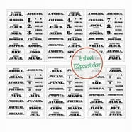 Zulay Kitchen Bold Cursive Pantry Labels - 157 Clear Background ...