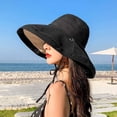 thumbnail image 2 of Sombrero de sol para mujer, plegable, reversible, con protección solar UV, ala ancha, gorra de playa de verano Adepaton WMZL-1353-5, 2 of 4