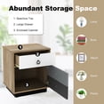 thumbnail image 5 of Gymax 2PCS Nightstand with Drawer and Storage Cabinet Wooden Sofa Side Table End Table, 5 of 10