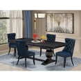 thumbnail image 4 of Luxe by East West Furniture 5 piece dining set includes a dinner table and 4 Faux Leather kitchen Chairs, 4 of 7