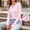 Pink, variant on Ribbed Sweaters for Women U Neck Long Sleeve Tops Stretchy Solid Pullover Sweaters Soft Business Clothes Pink M