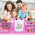 thumbnail image 4 of Estbridg Art Supplies 208 Pieces  Girls Boys Teen Artist Drawing Art Kit  Arts and Crafts Gift  Art Set Box with Reversible Tri-Fold Easel  A4 Paper  Coloring Book  Oil Pastels  Crayons, 4 of 8