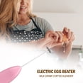 thumbnail image 2 of Batidor de huevos eléctrico Bebida de leche Licuadora de café Batidor de huevos Agitador (Rosa) Likrtyny Para estrenar, 2 of 6