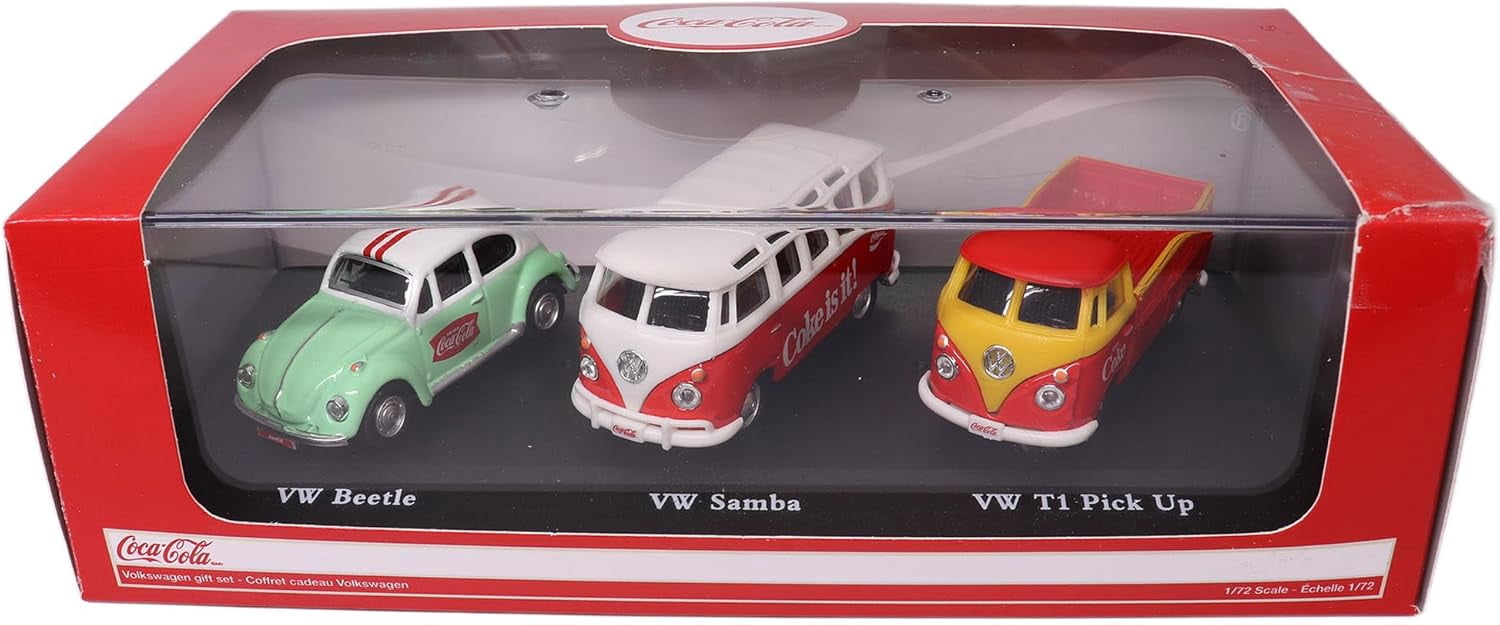 Motorcity Classics 1962 Samba - 1966 Beetle - 1962 T1 Pickup, 1:72