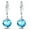 Aquamarine-03, variant on Women’s Silver Plat Round Drop Earrings with Red Crystal, Lightweight Dangle Earrings for Everyday Fashion, Casual to Dressy Style