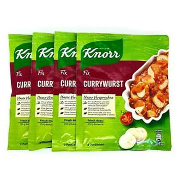 Knorr Fix CURRYWURST Sausage Made in Germany Pack of 4