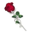 thumbnail image 5 of Milageto Flower Rose Brooch Pin Elegant Decoration Lapel Pin for Clothes Banquet Suit Red, 5 of 8
