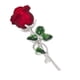 thumbnail image 5 of Broche de rosa con flor, broche para San Valentín, accesorios de vestuario de moda. Plata Rojo, 5 of 9