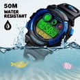thumbnail image 3 of Reloj para niños de 4 a 12 años, negro para niños, relojes deportivos digitales impermeables con cronómetro con alarma, relojes electrónicos analógicos al aire libre para niños, regalos de cumpleaños, 3 of 5