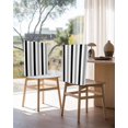 thumbnail image 3 of nqOlkjepod Black Gray Striped Chair Covers Set of 8, Decorative Chair Back Cover, Farmhouse Stripe Art Dining Room Chair Slipcovers Removable Chair Protectors Covers for Party Banquet, 3 of 7