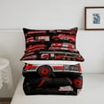 thumbnail image 5 of Firefighter Car Bedding Set Red Truck Comforter Set King for Boys Girls Construction Site Bedding Sets & Collections Kids Tractors Duvet Insert Toddlers Equipped Car Quilted Comforter 3pcs, 5 of 6