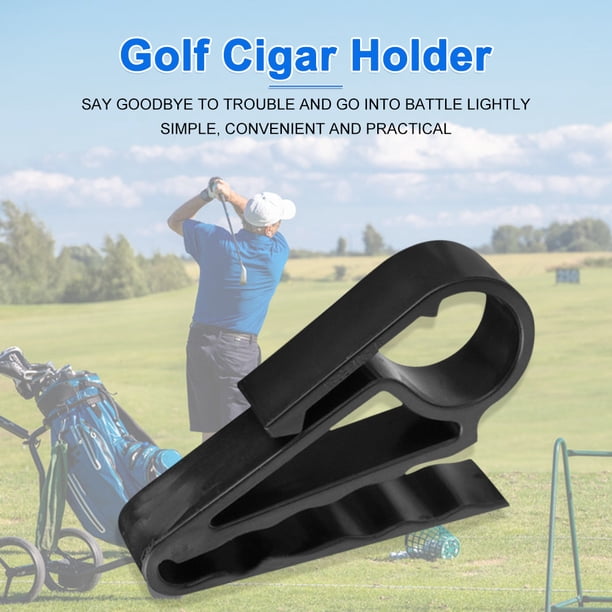 Titular De Puros De Golf Golf Mini soporte para puros Clips de golf inastillables para accesorios deportivos al aire libre (negro)
