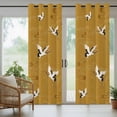 thumbnail image 5 of Outdoor Curtains for Patio Waterproof, Japanese Style Outdoor Privacy Panels Grommet, Vintage Art Cranes Ocean Wave Yellow Blackout Outside Curtains for Porch/Cabana/Pergola/Gazebo 54"x84", 2 Panels, 5 of 8