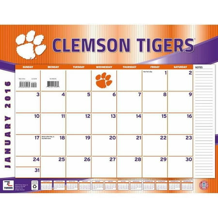 Turner Clemson Tigers 2016 22 X 17 Desk Calendar Walmart Com