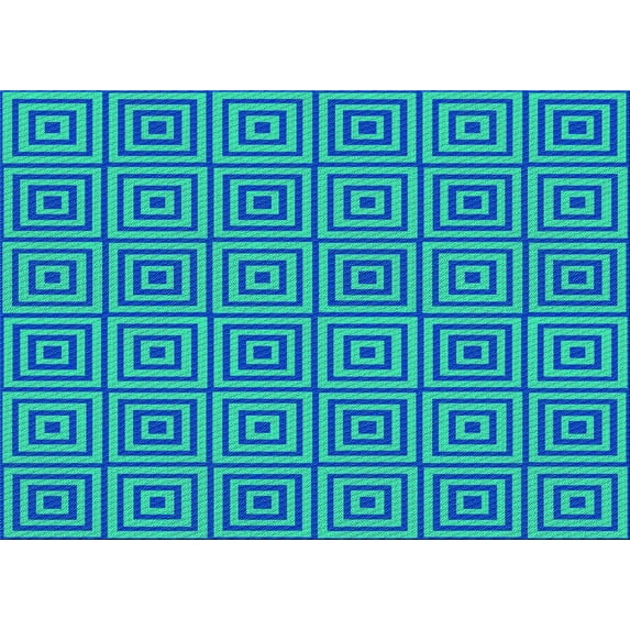 Ahgly Company Indoor Rectangle Patterned Medium Spring Green Area Rugs, 2' x 5'
