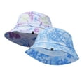 thumbnail image 3 of DALIX Tie Dye 100% Cotton Unisex Outdoor Summer Bucket Hats in Green and Blue - Medium (2-Pack), 3 of 5